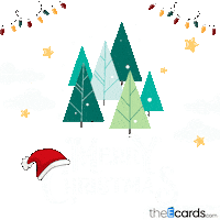 theecards christmas stars merry christmas christmas tree Sticker