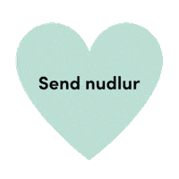 Heart Hjarta Sticker by Nudlavirkid
