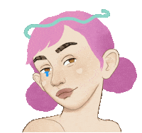 Pink Woman Sticker by Elsa Isabella