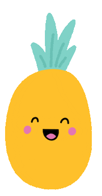 Happy Pineapple Sticker by Nutmeg and Arlo