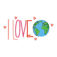 I Love The Earth Sticker by FinalStraw