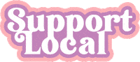 thelocalgalrd vintage colorful support local Sticker