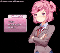 CinemaSpins ddlc natsuki cinemaspins natsuki wind GIF