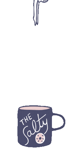 TheSaltyDonut giphyupload coffee vibes donut Sticker