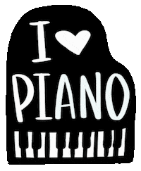 Grand Piano Love Sticker by Joy Morin