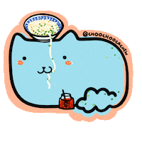 Hungry Cat Sticker by CHOOCHOO-ca-CHEW