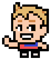 Pixel Flexing Sticker