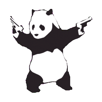 Gun Panda Sticker by imoji