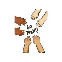 Friends Huddle Sticker by Wind Sun Sky Entertainment