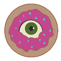 signo_art eye donut strange doughnut Sticker
