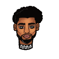 Black Man What Sticker by JellaCreative