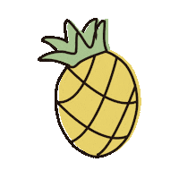 Fruit Pineapple Sticker by knottye2