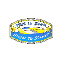 FlyScootSG food travel holiday fly Sticker