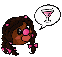 Pink Cocktail Sticker