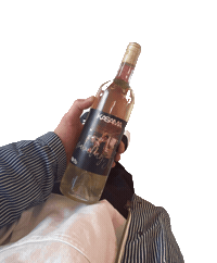 Wine Bottle Sticker by DJ John Vincent