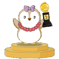 Number One Win Sticker by Pudgy Penguins