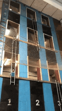 Meme gif. Man runs with a ladder above his head, slams the ladder up against a wall and quickly climbs it to a ledge, then sits on the ledge and raises the ladder to the next ledge, and so on and so forth for three levels. The wall is labeled "Abortion ban," and the man is labeled, "Number of unsafe abortions."