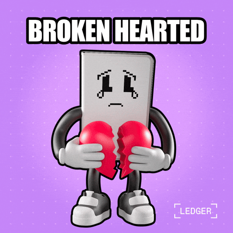 Sad Broken Heart GIF by Ledger