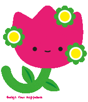 Cute Flower Tulipe Sticker by Design Your Happiness