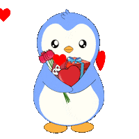 I Love You Hearts Sticker by Pudgy Penguins