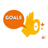 Goal Ok Sticker by Happy Bunch MY