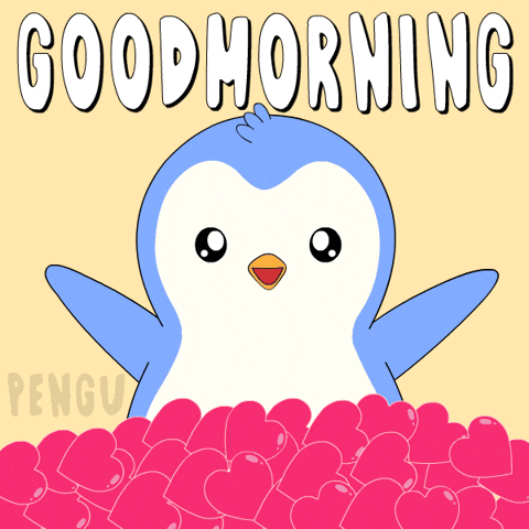 Good Morning Love GIF by Pudgy Penguins