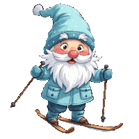 Winter Skiing Sticker