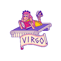 Virgo Sticker by The Rocket Panda