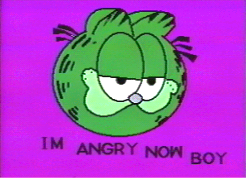 markvomit giphyupload angry vhs garfield GIF