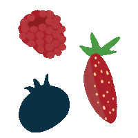 Strawberry Raspberry Sticker