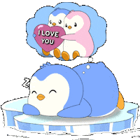 I Love You Sleeping Sticker by Pudgy Penguins