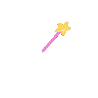 Golddustmoth magic princess wand golddustmoth Sticker