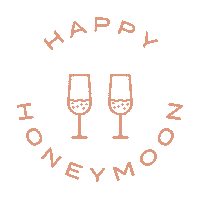 Champagne Honeymoon Sticker by KM Travel Designs