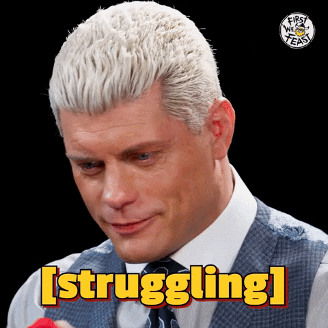 Struggling Cody Rhodes GIF by First We Feast