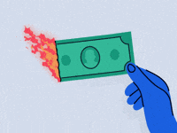 pavelaslaptevas animation loop fire money GIF