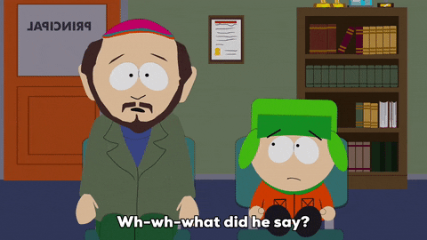 kyle broflovski talk GIF by South Park 