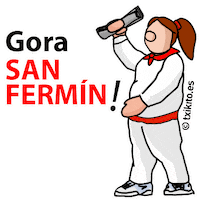 San Fermin Fiesta Sticker by Txikito
