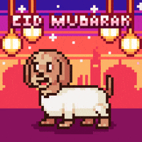 Muslim Eid Mubarak GIF by Abstract HotDogs
