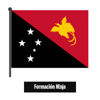 Papua New Guinea Flag Sticker by Formación Ninja