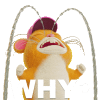 Why Me Hamster Sticker by Grind