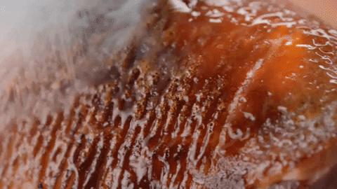 honey baked ham cooking GIF