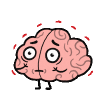 Scared Brain Sticker