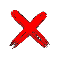 X No Sticker