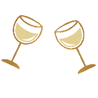 Date Night Cheers Sticker by Crystal Hills Organics
