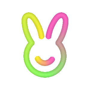 Vasavastudio giphyupload bunny gradient flexicono Sticker