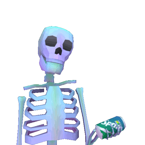 3D Skeleton Sticker by jjjjjohn