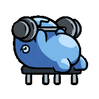 Bench Pressing Sticker by Frutti Dino