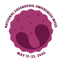 Magenta Eosinophil Sticker by APFED