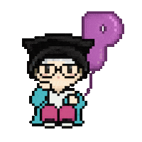 Happy Birthday Pixel Sticker