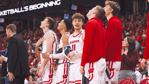 Count It College Basketball GIF by Wisconsin Badgers